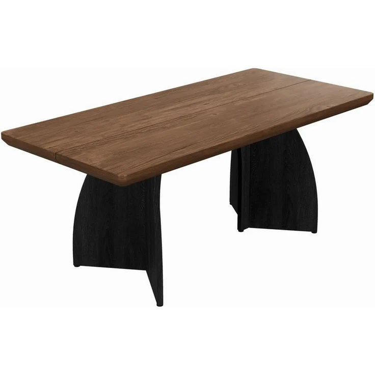 Flieks Esstisch 4 cm dicke Tischplatte in Holzoptik Walnussfarbe (160x80x76 cm, 1-St, 1 Tisch), rechteckiger Küchentisch Schreibtisch Bürotisch aus MDF – Bild 4
