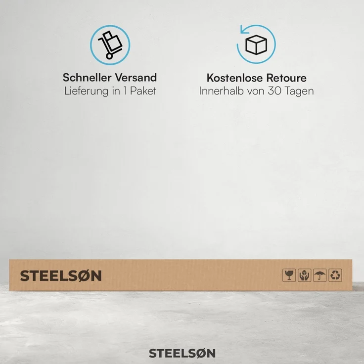STEELSØN 'Kestria' elektrische Gelenkarmmarkise 300x250 cm mit LEDs, Markise anthrazit, Terrassenmarkise selbst montierbar – Bild 10