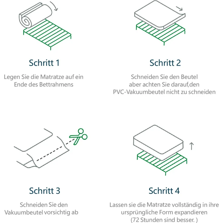 Einzelbett 140 × 200 cm mit LED-Beleuchtung, verstellbarem Kopfteil, 4 Schubladen, Leinenbezug in Schwarz, modernes Design,inklusive Matratze – Bild 7