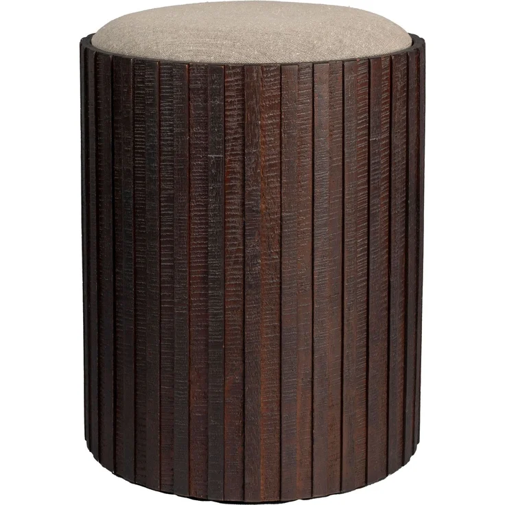 DutchBone Pouf Bay mit Stauraum aus recyceltem Teakholz in Braun 40x40x48 cm – Bild 1