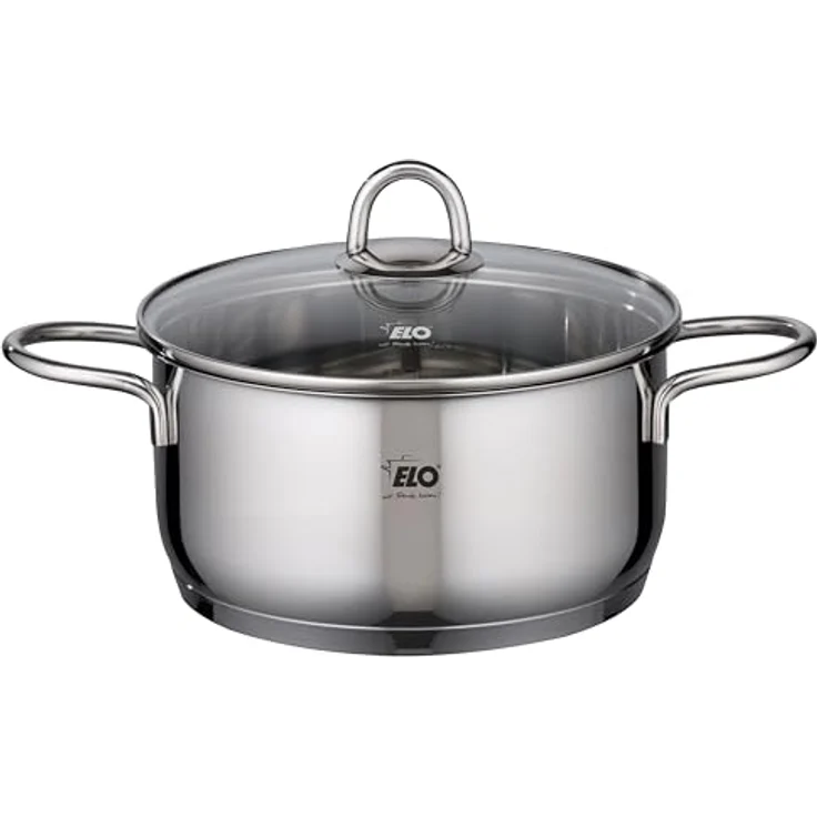Elo Topf-Set Rubin, Edelstahl 18/10 (Set, 9-tlg, Bratentopf 20cm, Fleischtopf 16/20cm, Kasserolle 16cm, Gemüsetopf24 cm), Induktion – Bild 3
