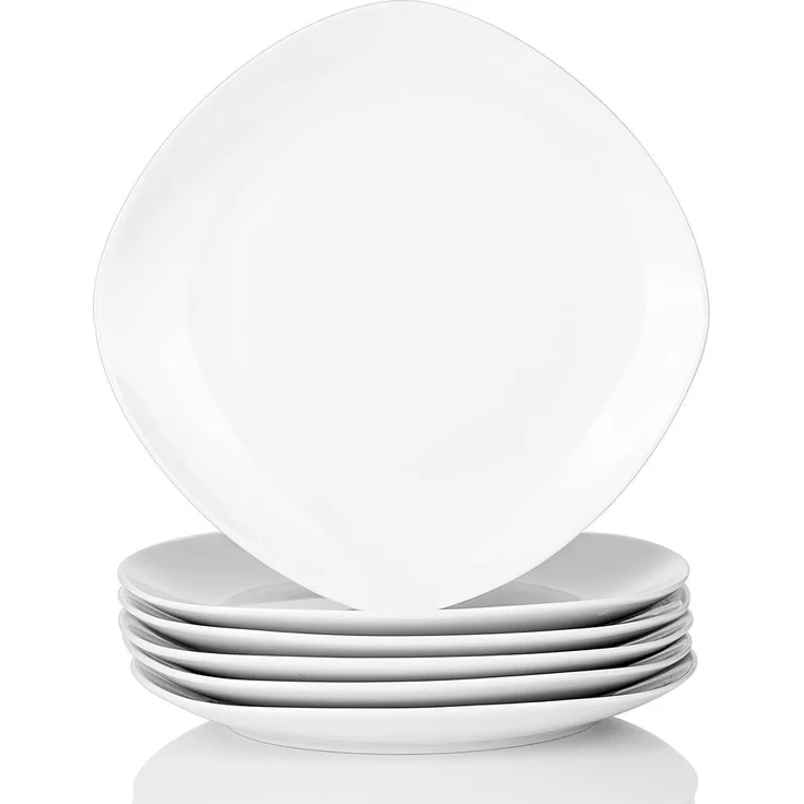 Porzellan Tellerset MALACASA Serie Elisa 6 TLG. Speiseteller Flach 24,8cm 6 – Bild 1