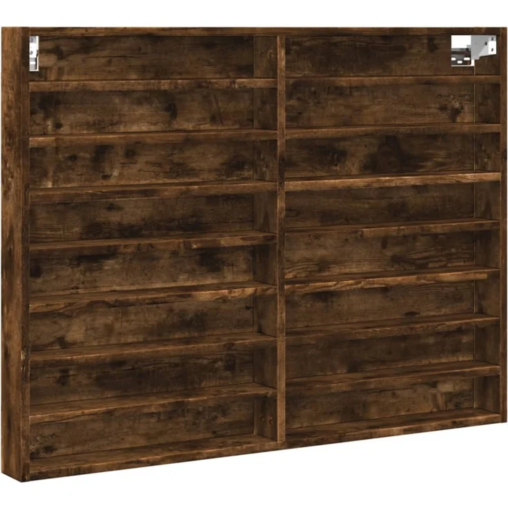 vidaXL Vitrinenschrank Räuchereiche 100x8,5x75 cm Holzwerkstoff 847937 – Bild 2