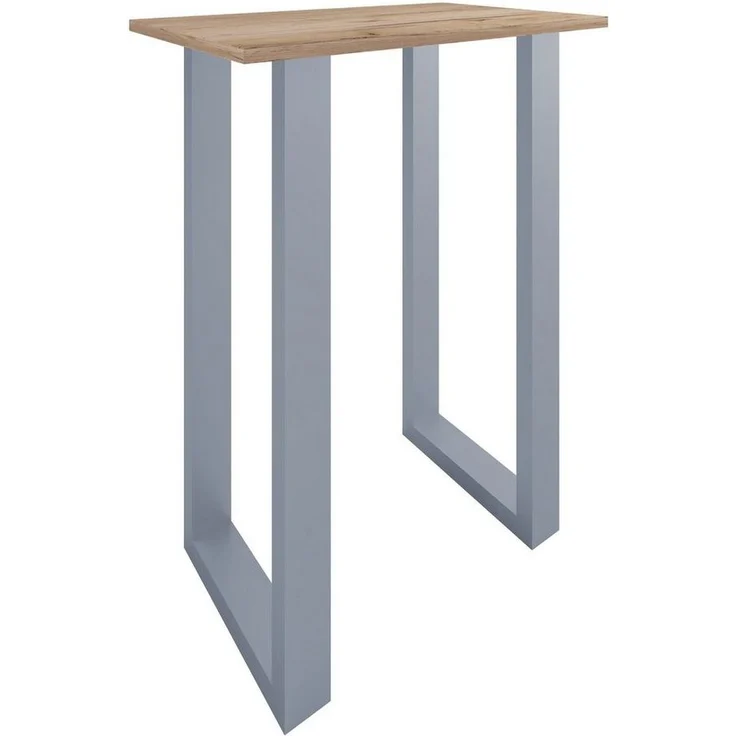 VCM Bartisch Xona 920114 Silber / Honig-Eiche H. 102 x B. 80 x T. 50 cm – Bild 2