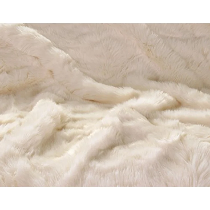 Wohndecke Premium Felldecke (Kunstfell) "Kaninchen creme-weiß", Wohnen und Accessoires GmbH & Co. KG, Pelzoptik – Bild 8