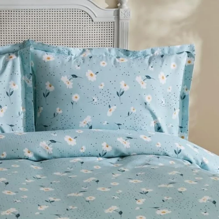 Karaca Bettwäsche Karaca Daisy 100% Baumwolle Doppelbett Deckenbezug Tagesdecke Set – Bild 4