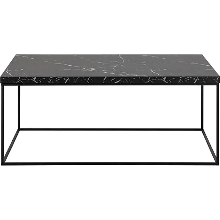 ACTONA GROUP Couchtisch Barossa Wohnzimmertisch, Sofatisch, Kaffeetisch, rechteckig, Steinoptik, schwarze Stahlbeine, Breite 110 cm – Bild 4