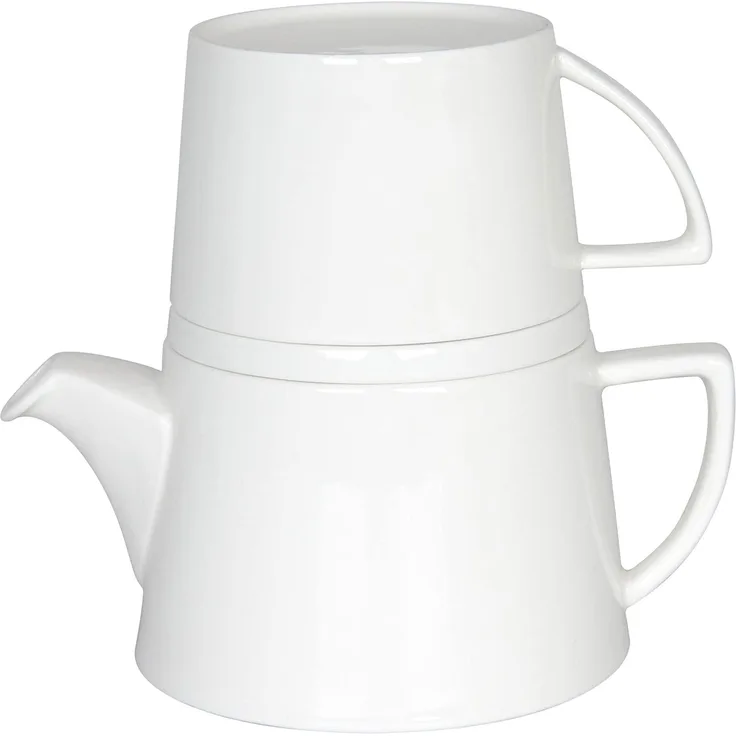 Könitz Tee-Kannen-Set Tea for me, Teebereiter mit Becher und Deckel, Bone China, 650 ml, 11 5 976 0001