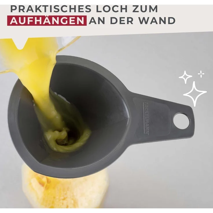 FACKELMANN Trichter Set, Küchentrichter, Universaltrichter, Fülltrichter, Einfüllhilfe – Bild 5