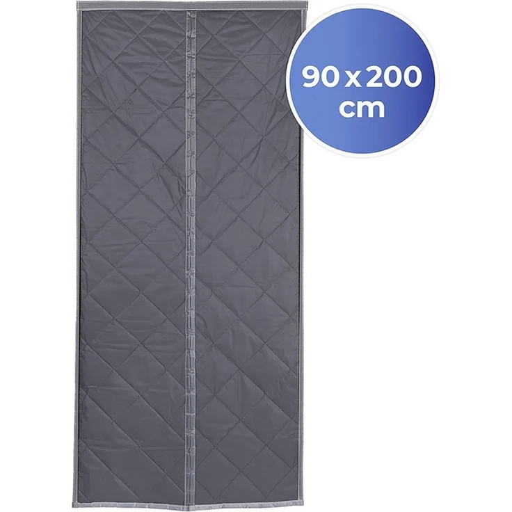 Maximex Türvorhang Wärmeschutz 2in1 (1 St), Klettband, verdunkelnd, Polyester, 90x200 cm, Thermo-Vorhang, reflektierende Außenseite, blickdicht – Bild 2