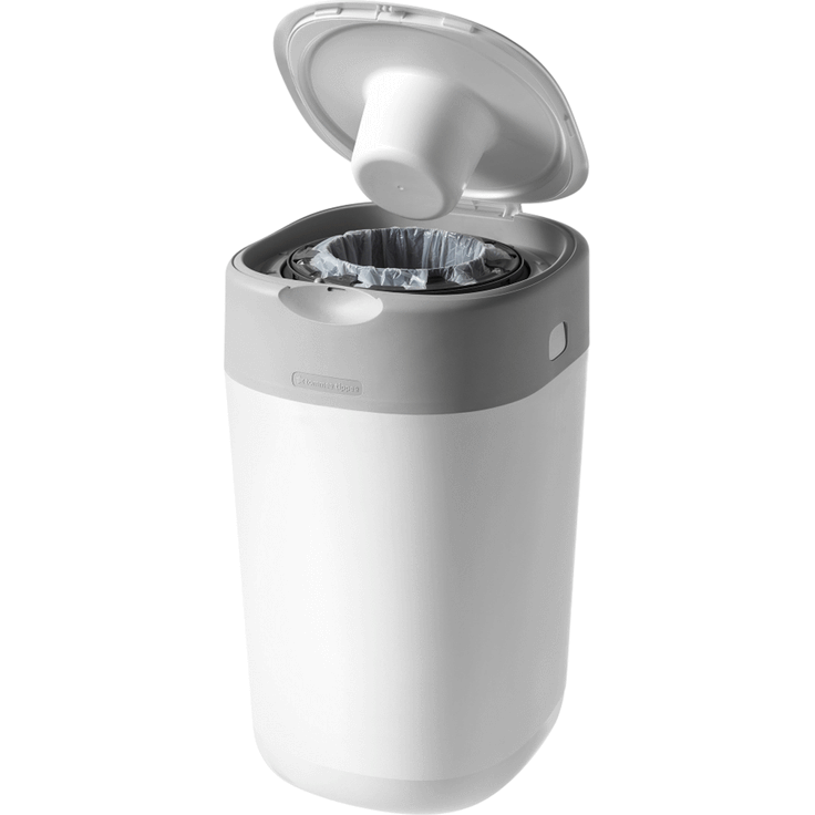 Tommee Tippee Windeleimer Twist & Click Sangenic Tec, Geruchsdichtes Windelentsorgungssystem, Inklusive 1x Nachfüllkassette, Weiß – Bild 2