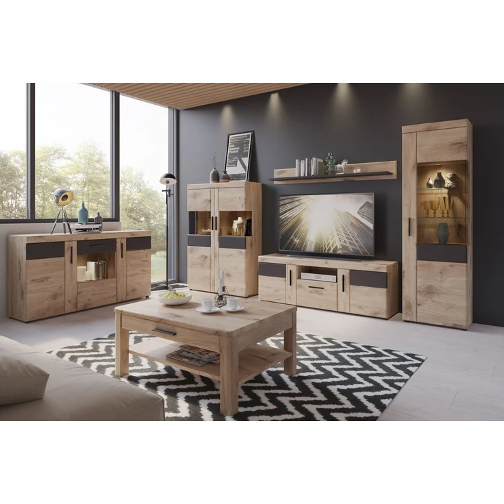 Couchtisch >GRANO< in Viking Eiche Dekor - 100x45,6x75 (BxHxT) – Bild 3