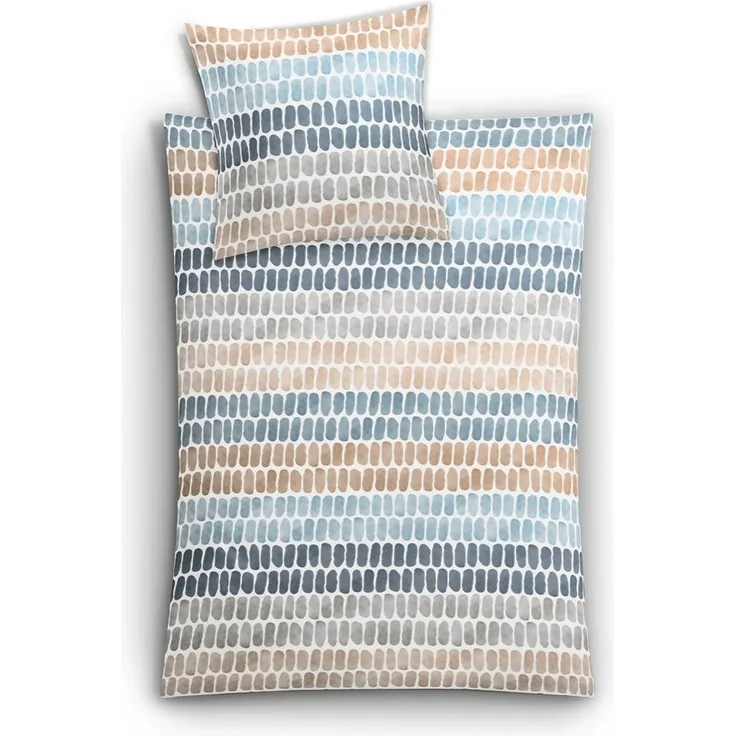 Kleine Wolke Bettwäsche Solid, Mako-Satin, 2 teilig, mit Streifen