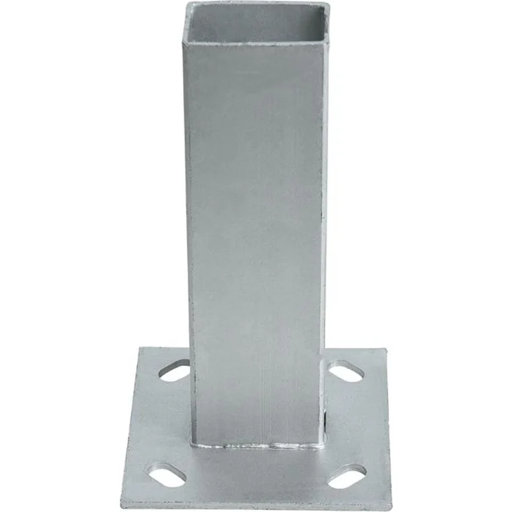 Pfostenträger Aufschraubhülse 10er Set 40x60 mm Doppelstabmatten Zaun Verzinkt – Bild 3
