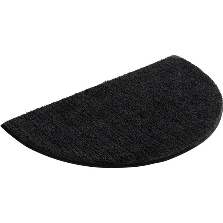 my home Badematte Vanessa, Höhe 10 mm, rutschhemmend beschichtet, fußbodenheizungsgeeignet, schnell trocknend, strapazierfähig, Polyester, halbrund, Badteppich, weiche Haptik, unifarben – Bild 4
