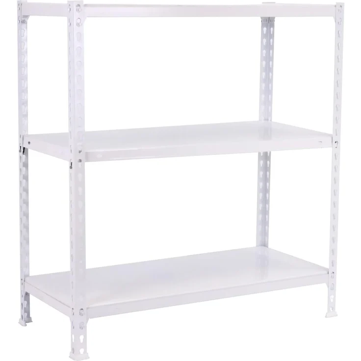 Simon Rack Schwerlastregal, 900 x 1100 x 400 mm, Bis 60 kg Belastbar, 3 Verstellbare Ablagen, Kellerregal, Lagerregal, Weiss - Ecoclick – Bild 1