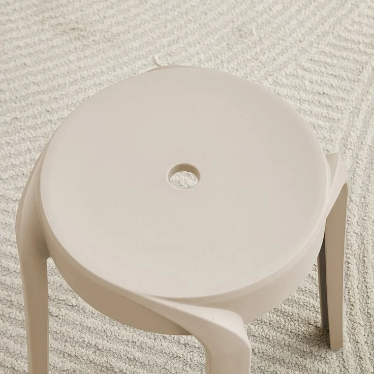 HOME DELUXE Hocker stapelbar NIVO – Beige, 10er Set – Bild 3