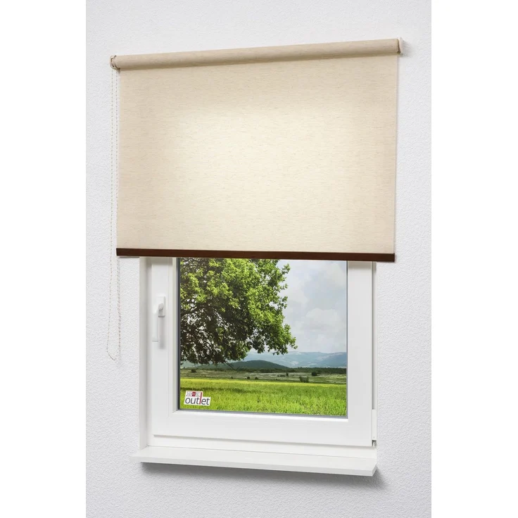 Lysel Outlet - Basisrollo Holzdekor Beige (B x H) 120x190 cm – Bild 4
