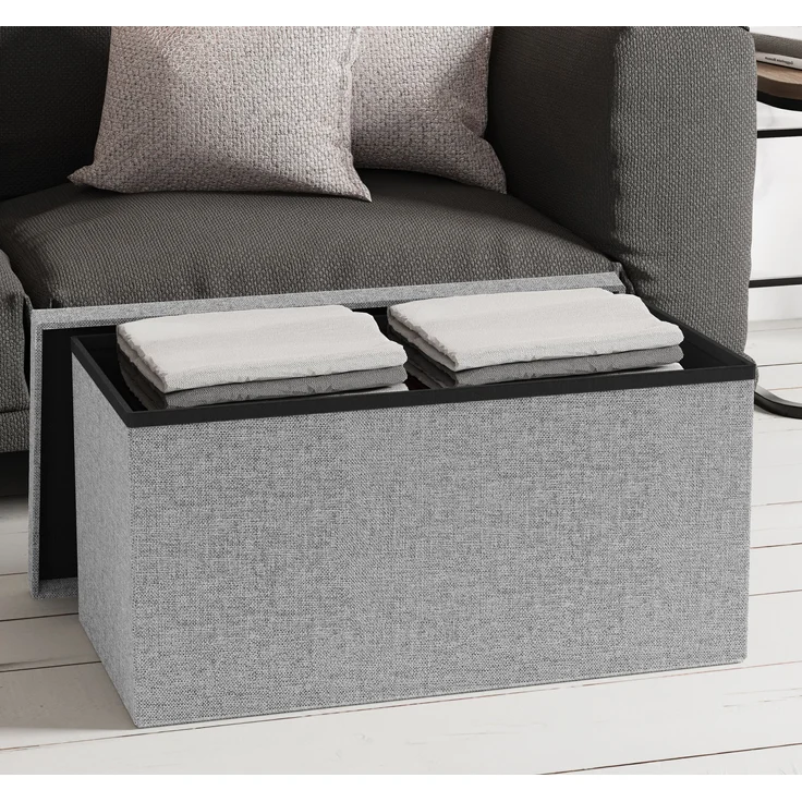 VCM Sitzbank Boxas 921043 Grau H. 38 x B. 76 x T. 38 cm – Bild 4