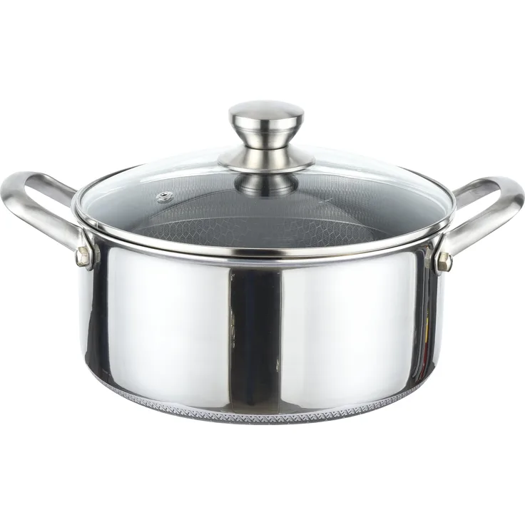 Edelstahl Wabenstruktur Kochtopf Induktion Ø24cm Topf