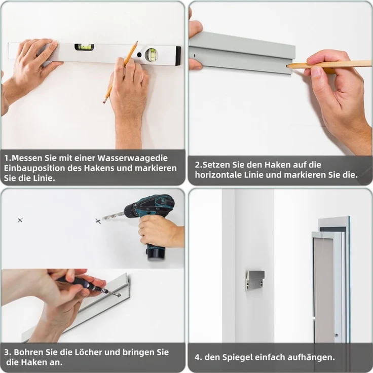 Gimbelen LED Badspiegel 60x100 cm, rechteckig, 3 Lichtfarben dimmbar & Touch-Schalter, Anti-Beschlag, integrierte Uhr & 3-fach Vergrößerung, Speicherfunktion, IP44, für Badezimmer, Silber – Bild 7