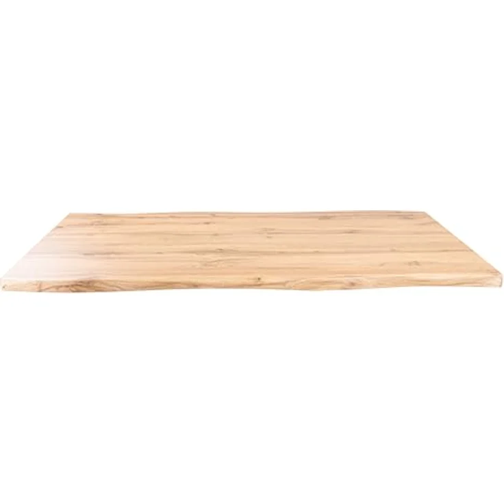 SAM Tischplatte Joan | 100 x 60 cm eckig | Holz | Farbe: Eiche | Baumkante | Holzplatte für Küche & Café – Bild 4
