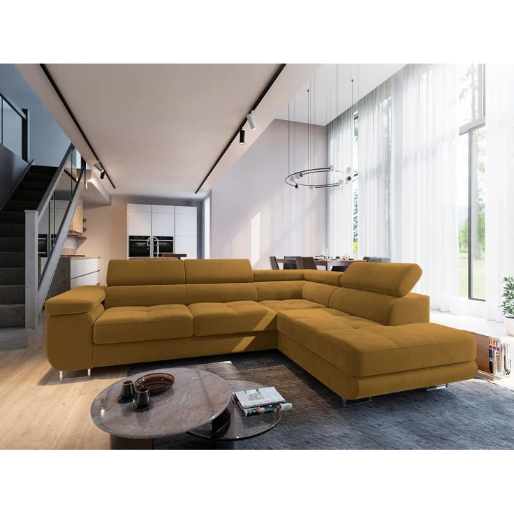 Masseno Ecksofa SELVA mit Schlaffunktion L-Form, Sofa mit Bettkasten – Bild 5