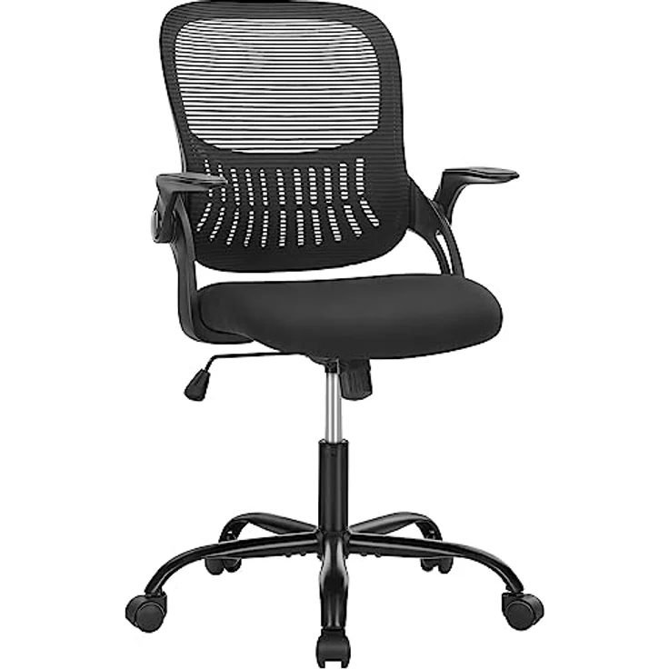 Sweetcrispy Bürostuhl Ergonomisch, Schreibtischstuhl mit Lendenwirbelstütze, Höhenverstellbarkeit Stuhl, Bürostühle mit Armlehne, Office Chair Geeignet für Büro und Schlafzimmer – Bild 8