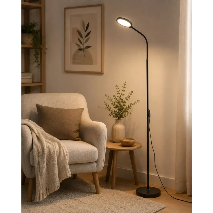 Platinet 2in1 LED Steh- und Tischlampe 10W 500 lm dimmbar Schwarz – Bild 4