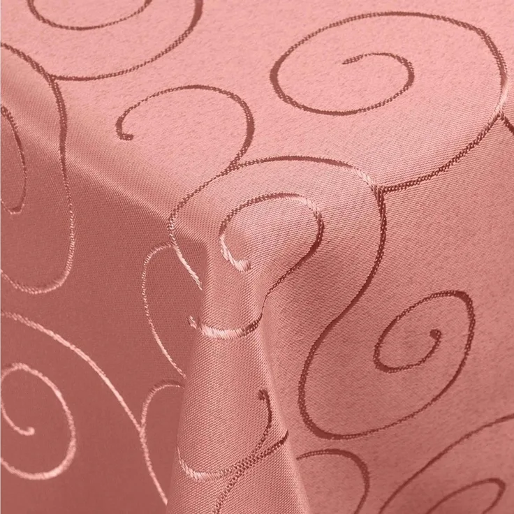 DecoHomeTextil Heimtextilmanufaktur Tischdecke Kringel Circle Tafeldecke Ornamente Damast Tischdecke