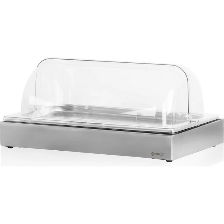 Mahlzeit Buffet-Vitrine Kühl Servierplatte, 54 x 34 x 24,5 cm, GN 1/1 Kühlplatte, Kühlschalen, Edelstahl, Leicht zu reinigen – Bild 2
