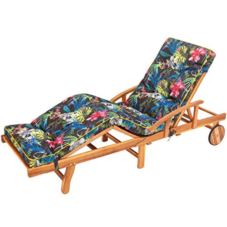 Bjird Liegenauflage, Polyester bunte Blätter, 200 x 55 x 8 cm – Bild 2