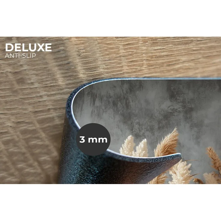 MuchoWow Platzset Getrocknete Feldblumen - Grau - Beton, (6-St), Platzsets, Tischset, Abwaschbar, Tischsets, Platzdeckchen