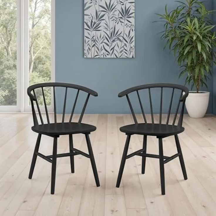 Julian Bowen 2er-Set Modena Esszimmerstühle - Schwarz