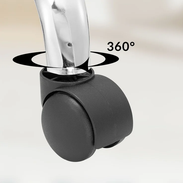 CASARIA® Rollhocker mit Lehne, höhenverstellbar, 2er-Set, schwarz – Bild 7