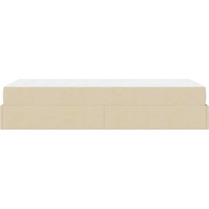 vidaXL Bettgestell mit Matratze mit Matratze 2 pcs Creme Stoff 3399464 – Bild 6