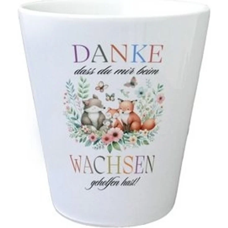 speecheese Blumentopf Waldtiere Blumentopf mit Spruch Danke für Deine Hilfe beim Wachsen – Bild 6