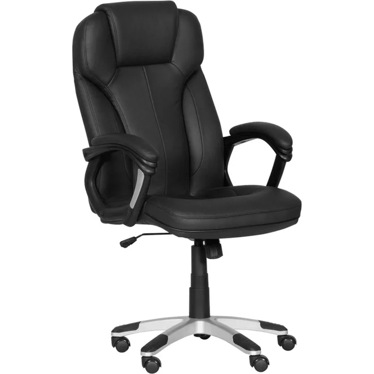 Carmen 6514 Chefsessel aus Kunstleder mit Wippmechanik – Schwarz