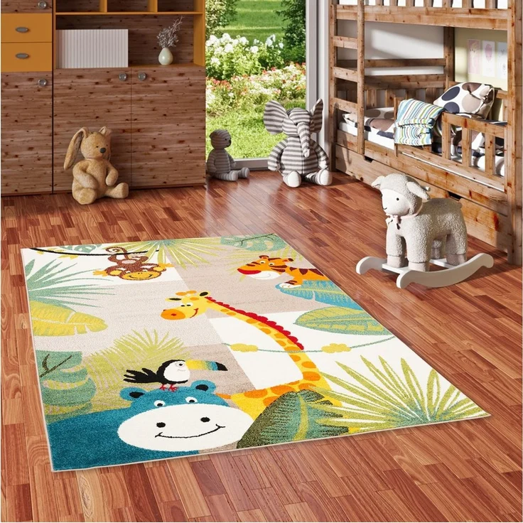 Pergamon Kinderteppich Kinder Teppich Softstar Kids Tierwelt, Rechteckig, Höhe: 11 mm – Bild 1