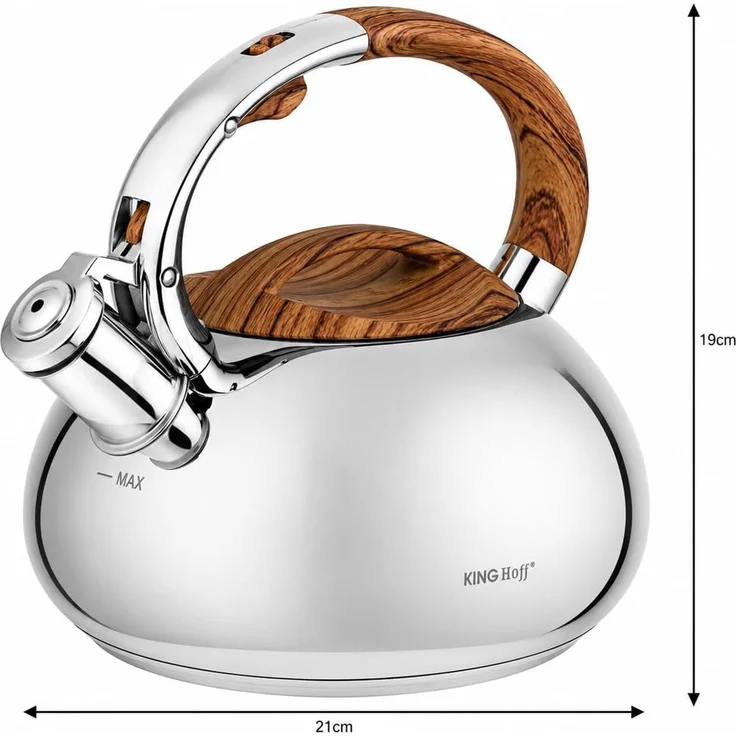 Kinghoff Kinghoff Stahlkessel mit Pfeife 3,0l KH3274 – Bild 2