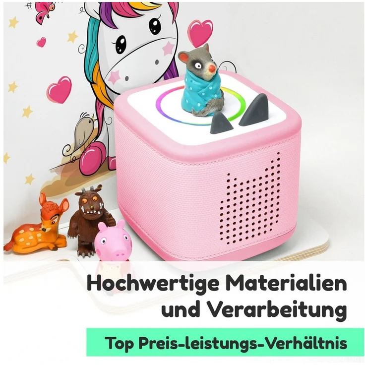 stadtecken Kinderregal mit schmalen Boden, geeignet für Toniebox 2 und ca. 30 Tonies, Packung, Perfekte Aufbewahrung im Kinderzimmer – Bild 2