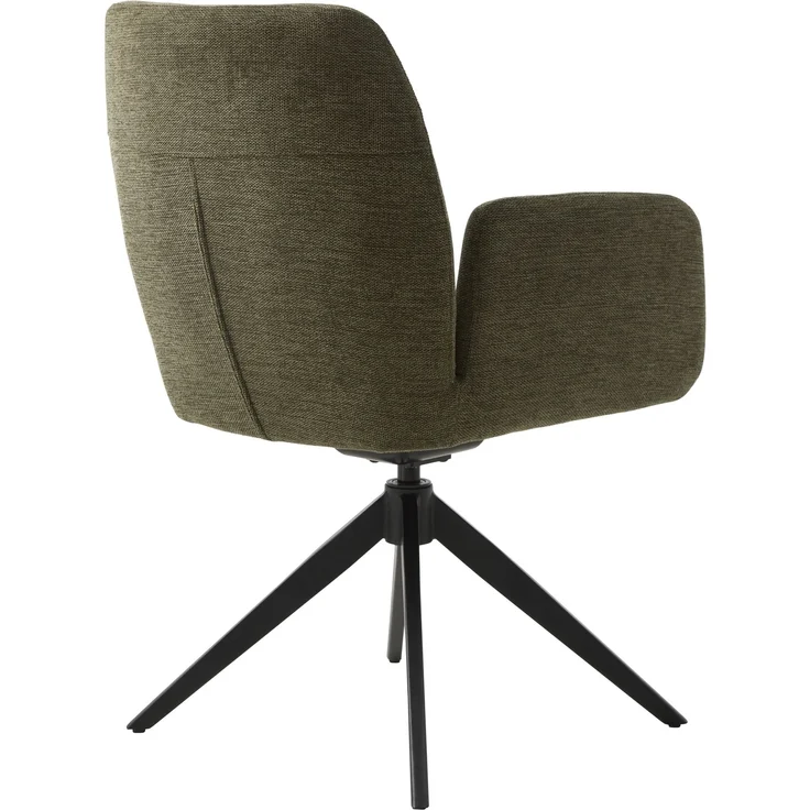 Armlehnstuhl >ROXANA< drehbar, Wipp-Relax-Funktion, Olive, Stoff-Brego - 57,5x88x62cm (BxHx) – Bild 4