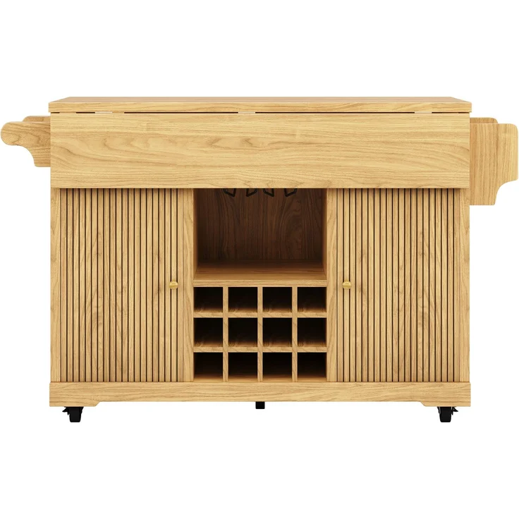 Küchenrollwagen B 142,5 x T 40/80 x H 95 cm aus MDF, beidseitig ausklappbar – Bild 6