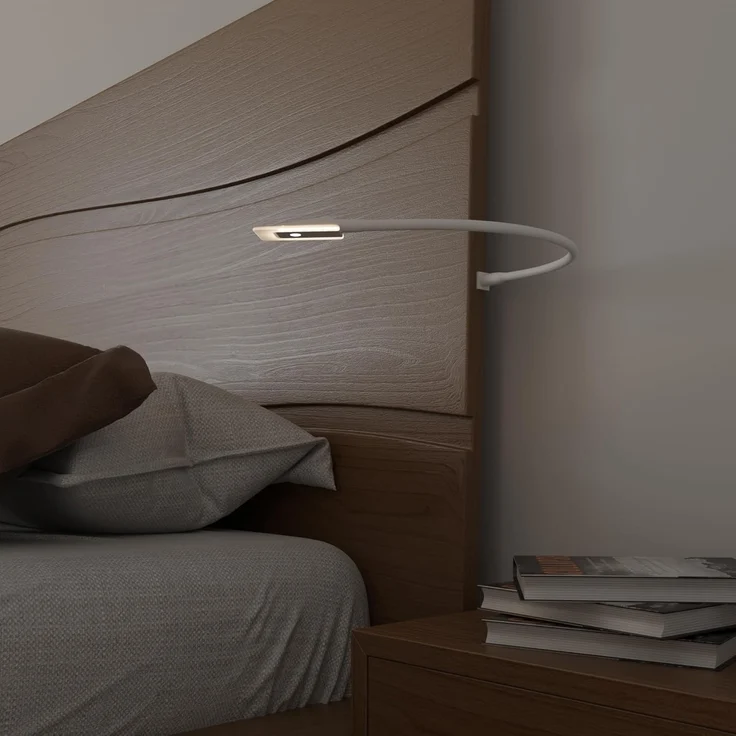 kalb Bettleuchte Diora Dual Bettleuchte Flexibel Leseleuchte Nachttischlampe, 2er Set weiß, warmweiß und neutralweiß – Bild 4