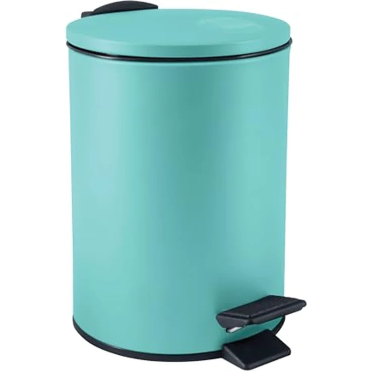 Spirella Adelar 3L Treteimer – Modernes Design – 16,8 x 16,8 x 25 cm – Farbe: Aqua – Geruchsdichter Deckel – Ideal für Küche und Bad – Strapazierfähiges Material – Bild 2