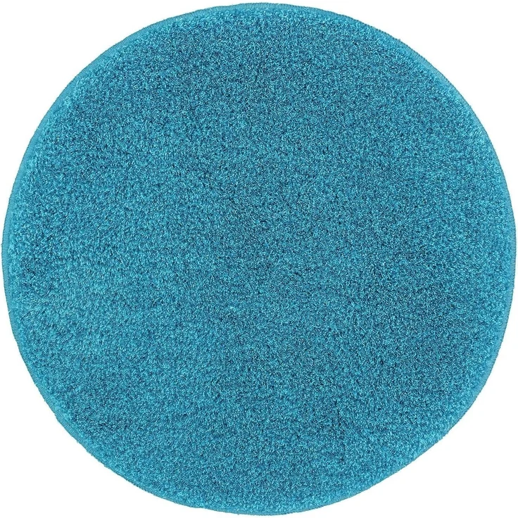 Kleine Wolke Badteppich Relax Pazifik 100 cm rund | OEKO-TEX zertifiziert, rutschhemmende Unterseite, für Fußbodenheizung, maschinenwaschbar, 100% Polyacryl