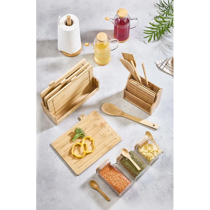 Hermia Concept 'Bambu - Wooden' Küchen-Set (20-teilig), Holz, 30 x 25 cm – Bild 3