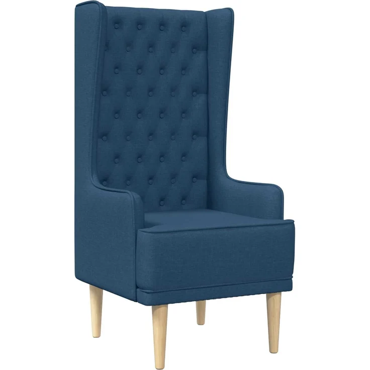 vidaXL Hochlehner Blau Stoff 42042487 – Bild 2