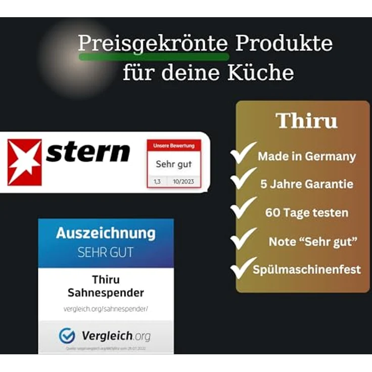 Thiru Salatschüssel 6 Teilig 0,6L/1,3L/2,5L/4,4L - mit Deckel, Seiher, Salatbesteck, (6-tlg), Spülmaschinenfest – Bild 7