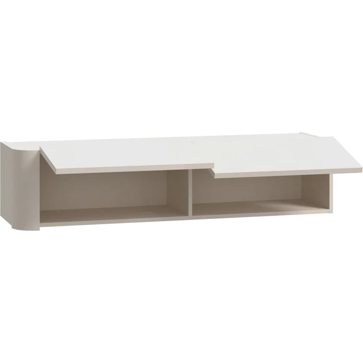 Hängeschrank >BREATHTAKER< 2 Klappen, 2 Fächer, Sandfarbig - 128,6x30,1x34cm (BxHxT) – Bild 5